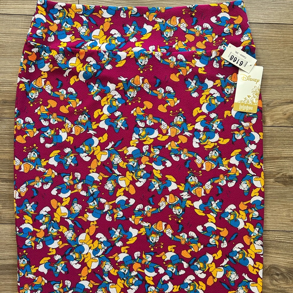 LuLaRoe Pink Yellow Pencil Skirt Casual Resort Wear